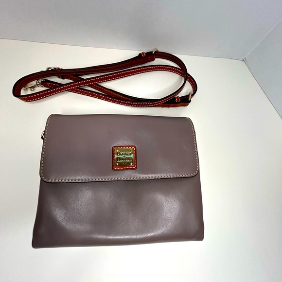Dooney & Bourke Taupe Leather Crossbody - Picture 3 of 15